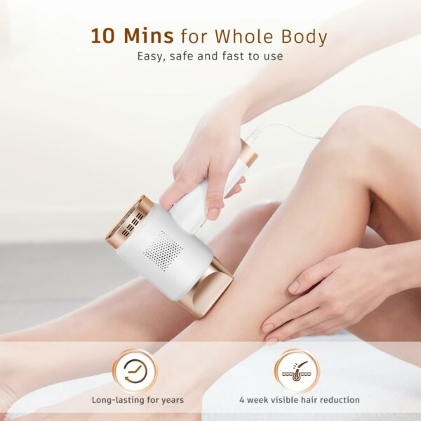 Premium IPL Hair Removal Device, Laser Hair Removal Device 3-in-1 with 9 Energy Levels, 999,900 Flashes, 2 Control Modes