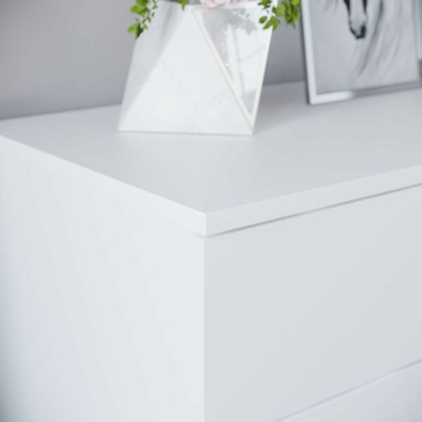 White 4 Drawer Chest – Bedroom & Nursery Storage with Metal Runners