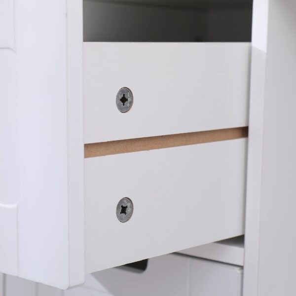 Bathroom cabinet with drawers and door, versatile storage for bedroom or nursery