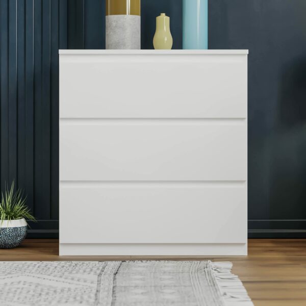 Drawer Chests White, 3 Drawer