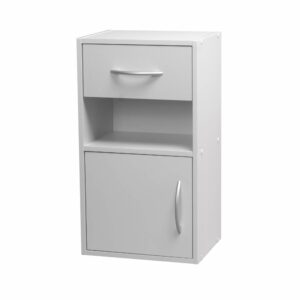 Wooden Bedroom Bedside Cabinet 1 Door 1 Drawer – White