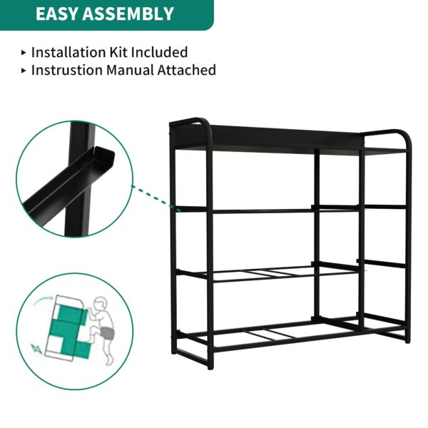 Fabric chest with 7 drawers, steel frame, and wooden top for stylish storage