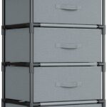 Fabric Chest of Drawers with Spacious Storage and Steel Frame – Grey