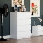 Drawer Chests White, 4 Drawer