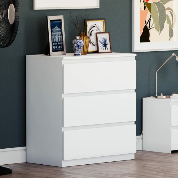 Drawer Chests White, 3 Drawer