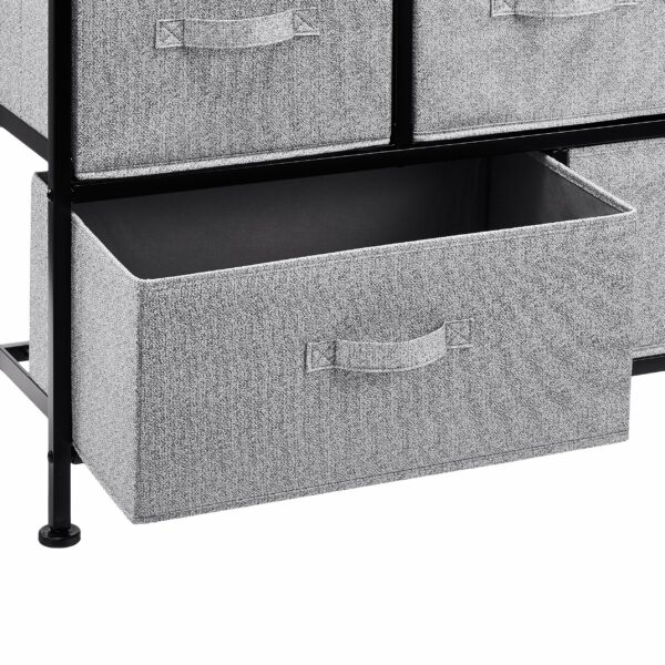 Extra Wide Fabric 5-Drawer Storage Organizer Unit for Closet, Black