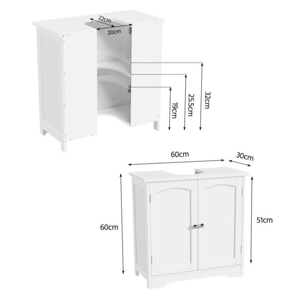 Under Sink Bathroom Cabinet White