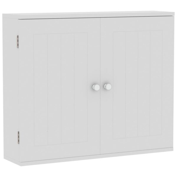 Wall Mounted Bathroom Cabinet with Double Doors, White