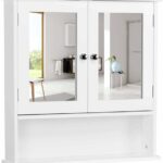 Modern Bathroom Mirror Cabinet – Wall Mounted White