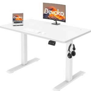 Electric Standing Desk 100x60cm Sit Stand Table Height Adjustable White