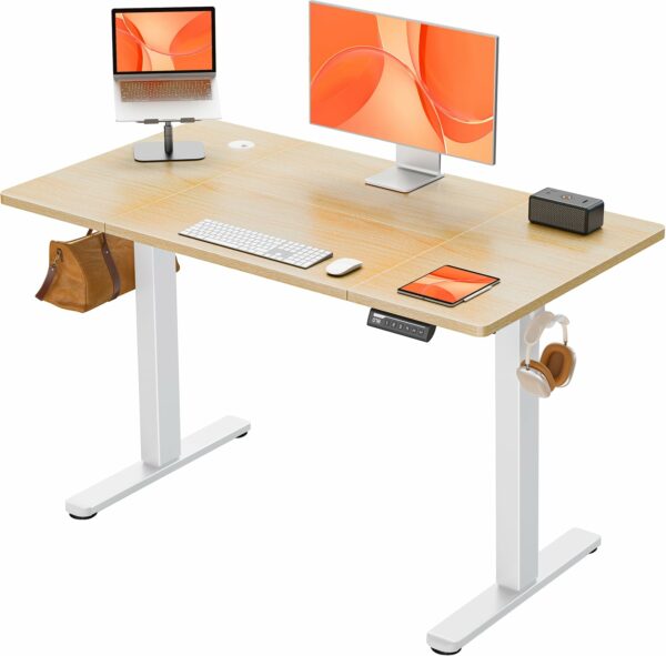 Electric Standing Desk Height Adjustable 120 x 60cm Nature