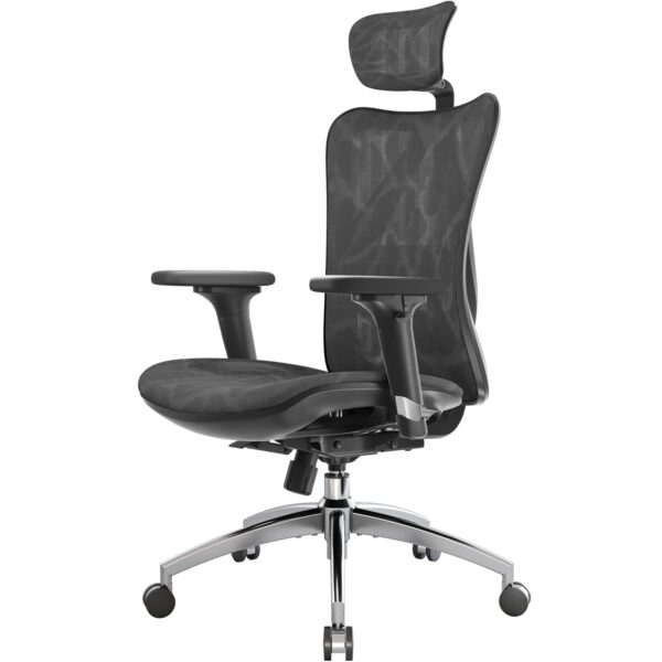 Ergonomic Mesh Office Chair with Adjustable Lumbar Support & 3D Armrests – Black