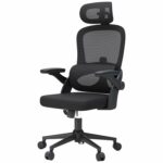 High Back Mesh Office Chair with Adjustable Lumbar Support (Black)