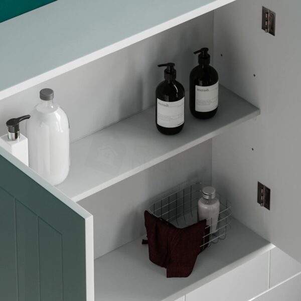 Wall Mounted Bathroom Cabinet with Double Doors, White