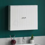 Wall Mounted Bathroom Cabinet with Double Doors, White