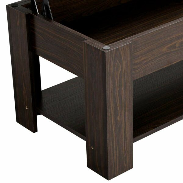 Lift Up Coffee Table Wooden Lifting Coffee Table with Hidden Storage Espresso