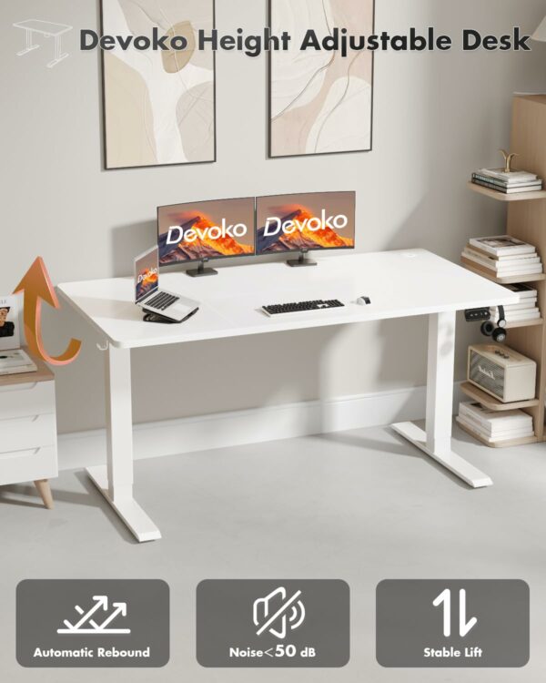 Electric Standing Desk 120x60cm Sit Stand Table Height Adjustable White