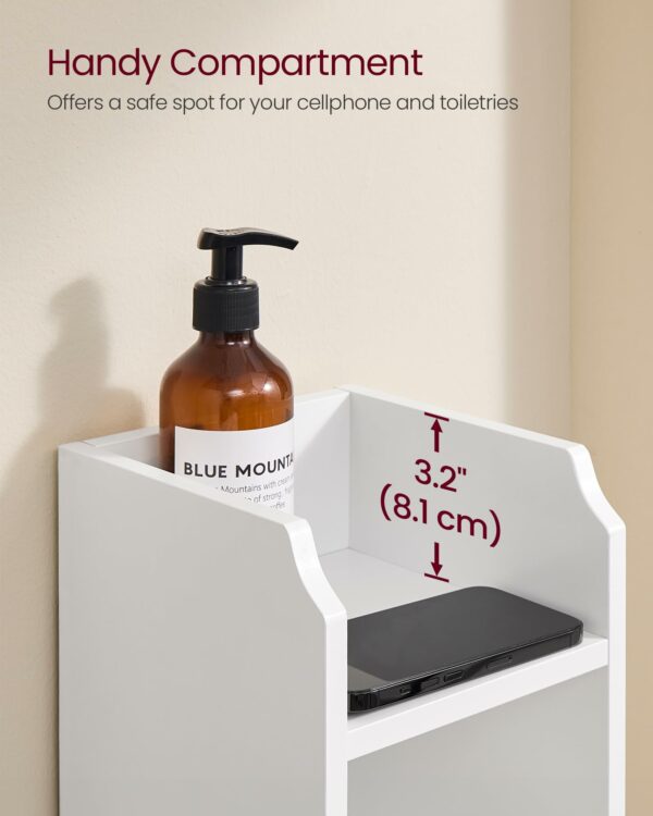 Freestanding Bathroom Floor Storage Cabinet with Door and Adjustable Shelves