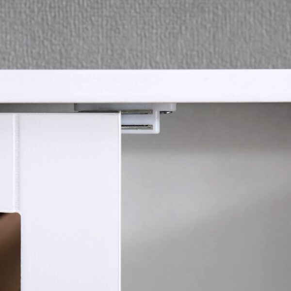 White Bathroom Wall Cabinet – Double Mirrored Doors