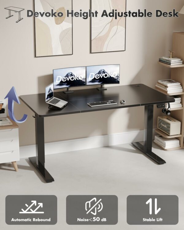 Electric Standing Desk 120x60cm Sit Stand Table Height Adjustable Desk Black