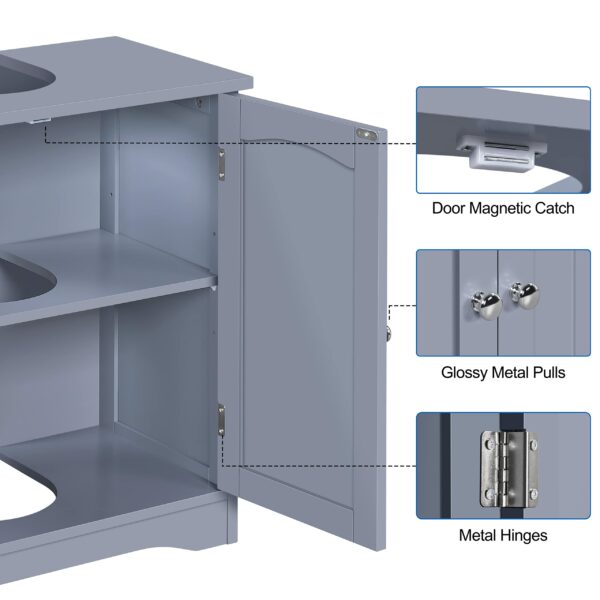 Under Sink Bathroom Cabinet Grey
