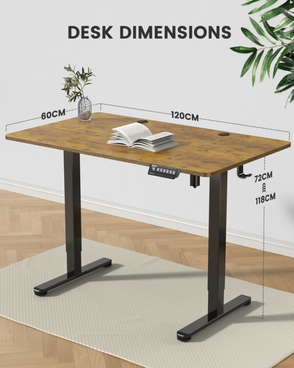 Electric Standing Desk Height Adjustable 120 x 60cm