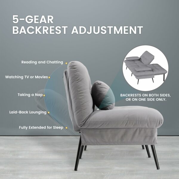 Fabric Sofa Bed 3 Seater Fabric Grey