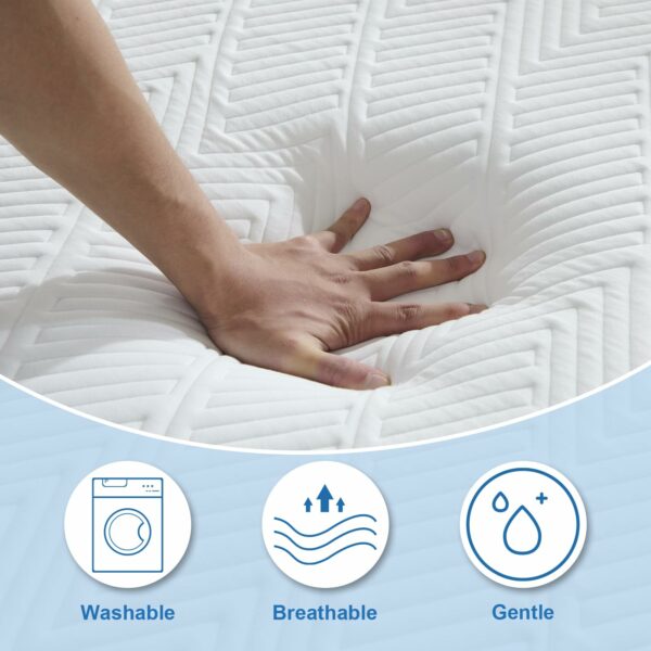Single Gel Memory Foam Mattress, Pressure Relieving Breathable Mattress 90cm x 190cm x 20cm