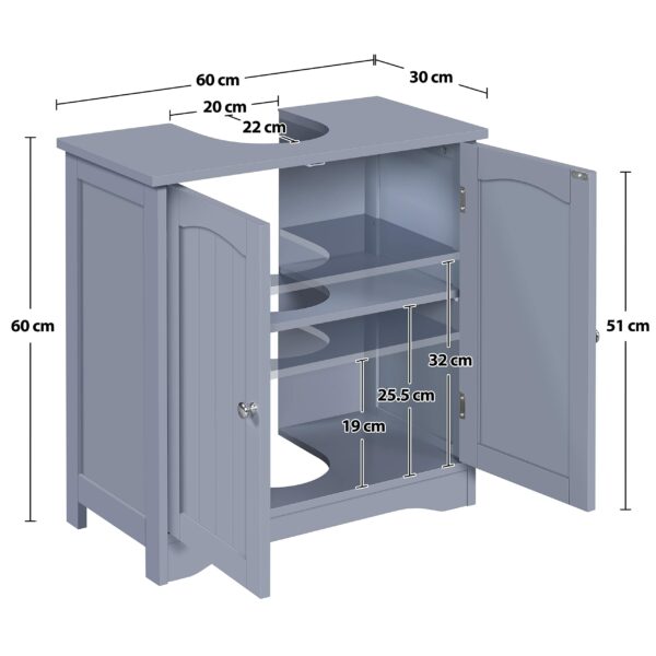 Under Sink Bathroom Cabinet Grey