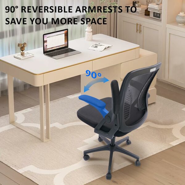Ergonomic High Back Office Chair with Adjustable Armrest & Lumbar Support – Black