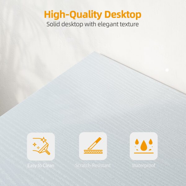 L-Shaped Gaming Desk 100x70 cm with Storage Shelves and Bag White
