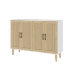 White Rattan Sideboard Cabinet