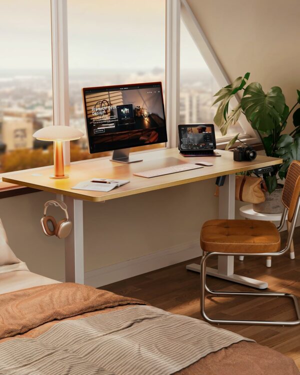 Electric Standing Desk Height Adjustable 140 x 70cm Nature