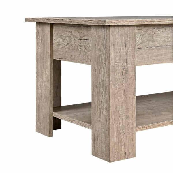Lift Up Coffee Table Wooden Lifting Coffee Table with Hidden Storage Gray