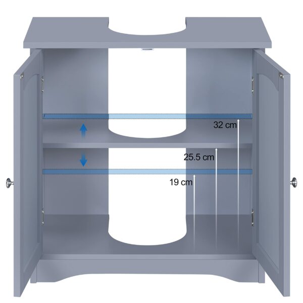 Under Sink Bathroom Cabinet Grey