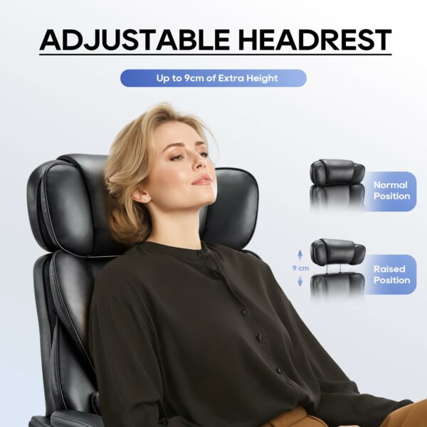 Ergonomic Executive Office Chair with Footrest & Lumbar Pillow