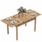 Dining Table Wood Extendable Table for 6-8 People 110-150cm