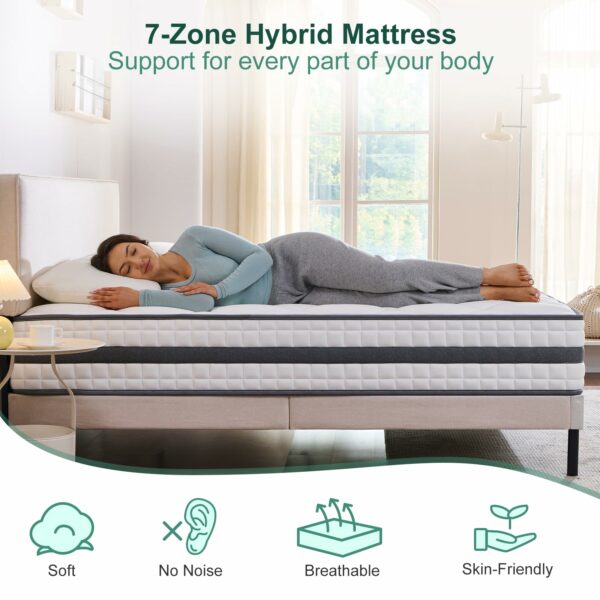 Double Mattress Hybrid Memory Foam and Spring Mattress135x190x22cm