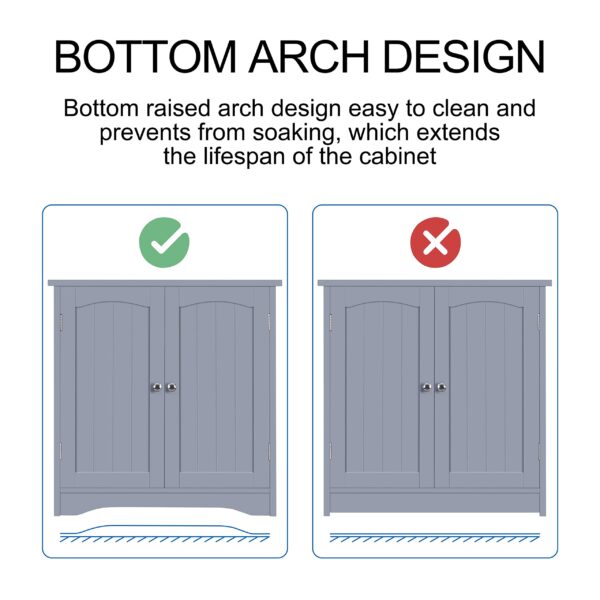 Under Sink Bathroom Cabinet Grey