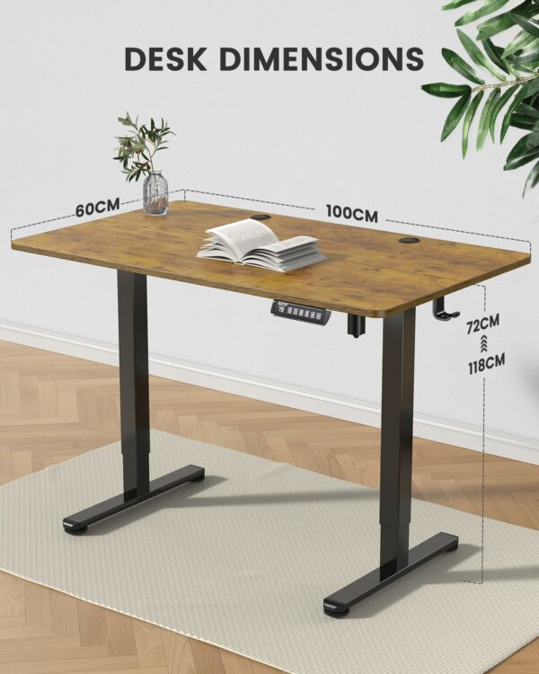 Electric Standing Desk Height Adjustable 100 x 60cm