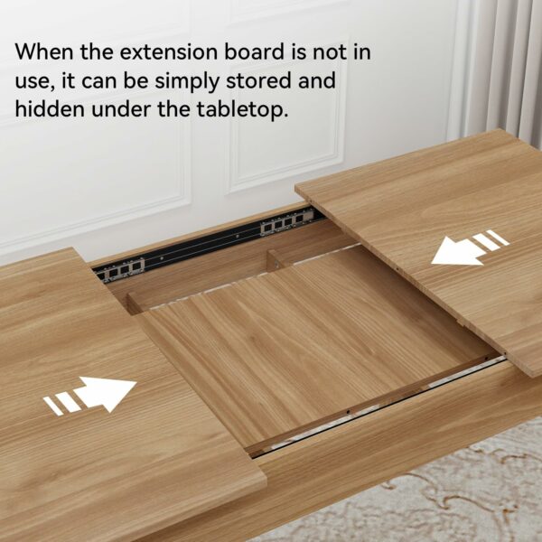 Dining Table Wood Extendable Table for 6-8 People 110-150cm