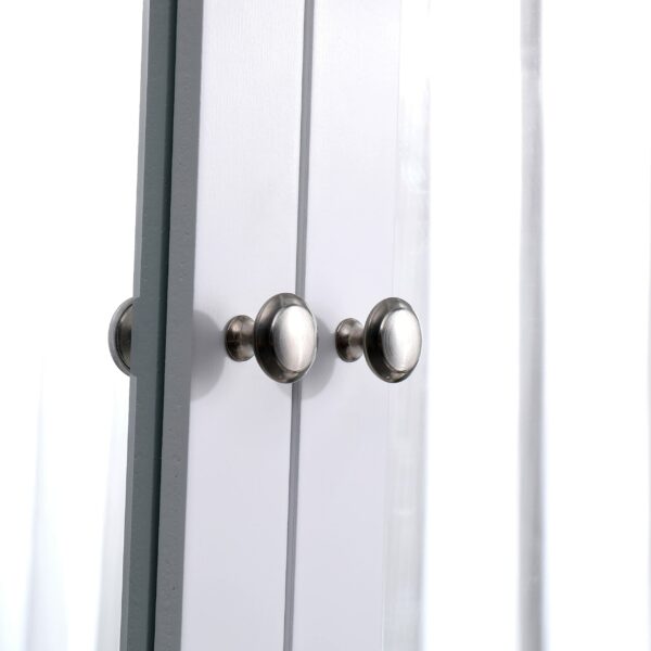 White Bathroom Wall Cabinet – Double Mirrored Doors
