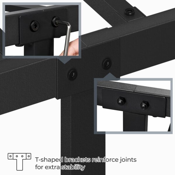 Double Bed Frame Vintage Iron Platform Bed 4ft6