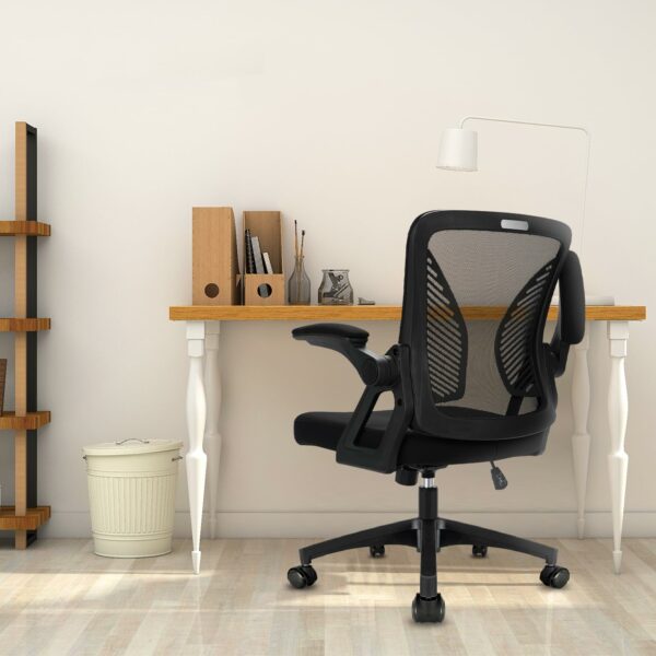 Ergonomic High Back Office Chair with Adjustable Armrest & Lumbar Support – Black