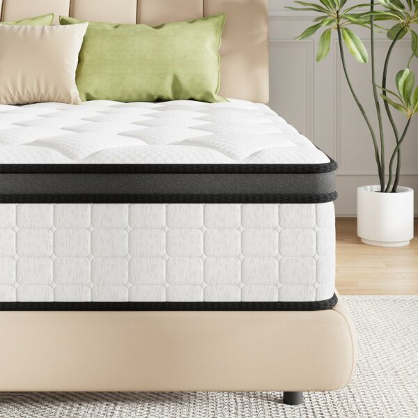 Mattress King Memory Foam Pocket Spring Mattress Orthopedic 150x200x27cm