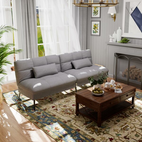Fabric Sofa Bed 3 Seater Fabric Grey