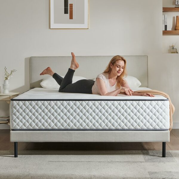 Double Mattress 7-Zone Hybrid Pocket Spring Cooling Gel Memory Foam 135×190×22cm