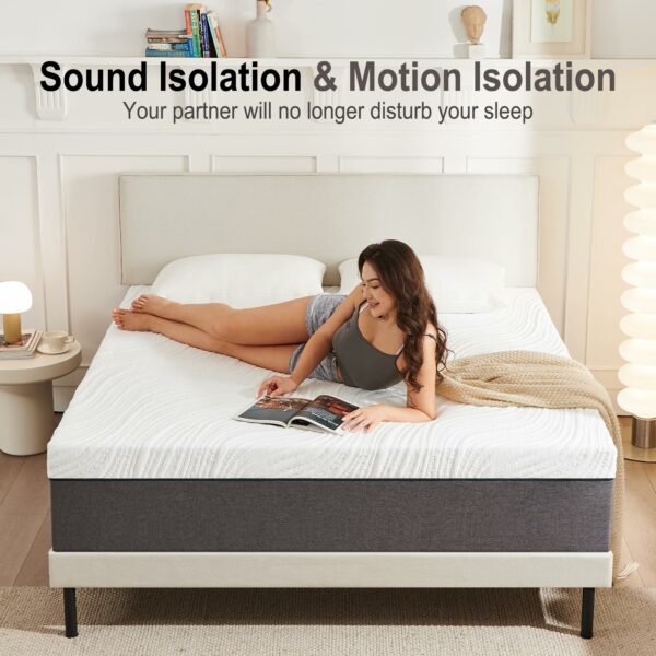 Single Mattress with Memory Foam and Anti-mite, Breathable 90x190x15cm