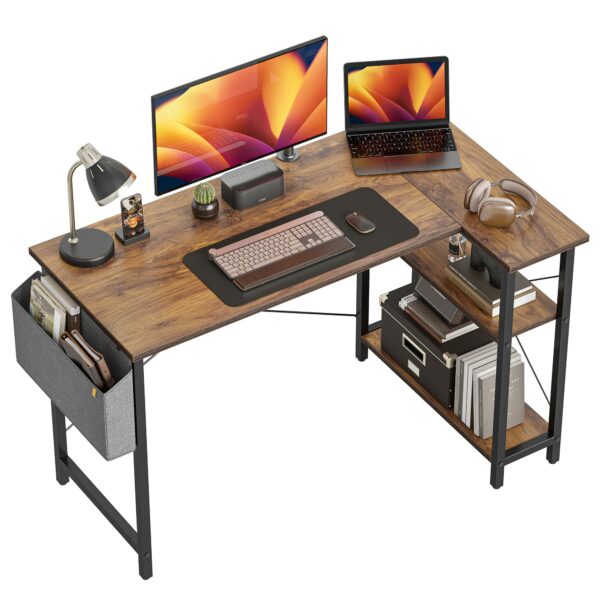L Shaped Gaming Desk 100x70 cm Computer Desk with Storage Bag