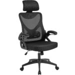 Ergonomic Office Chair with High Back, Flip-up Armrests & Lumbar Support